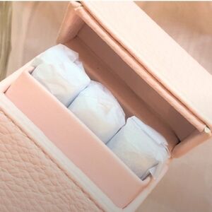 NICHE- 3PC Travel Glass Perfume Atomizer Set Case & Carry Bag (🩷 Pink)